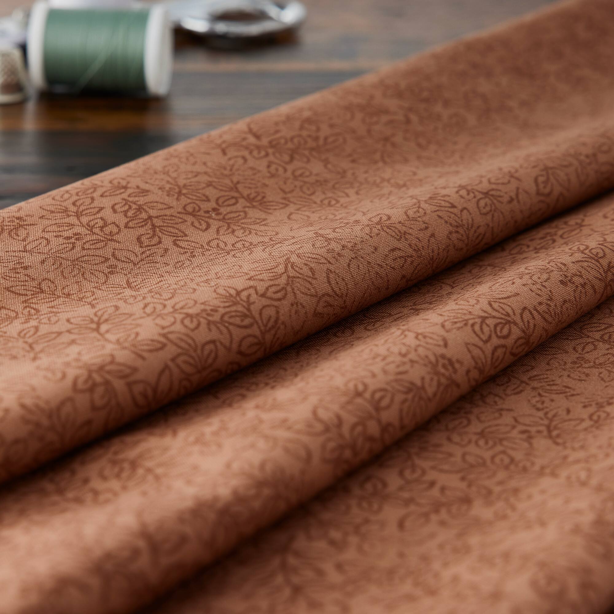 Feldman Coffee Vine Blender Cotton Fabric